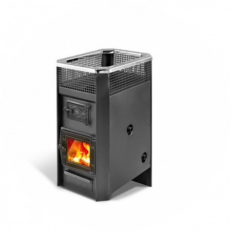 Печь для бани Радуга 11, 8 мм, дверца со стеклом, с теплообменником