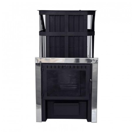 Печь для бани Сибирь с закрытой каменкой, со стеклом