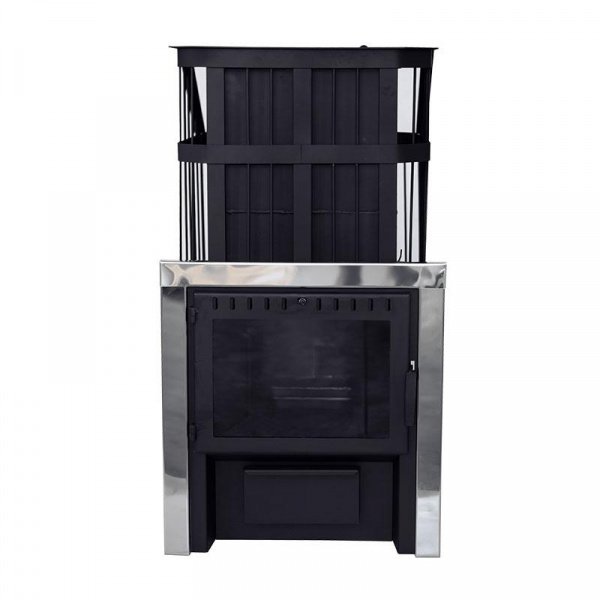 Печь для бани Сибирь с закрытой каменкой, со стеклом