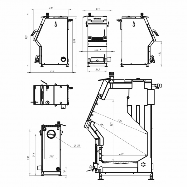 Котел отопительный Стокер Pro 20 Ермак