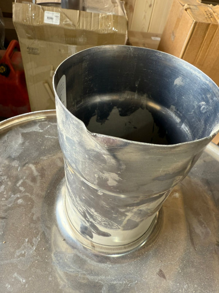 УЦЕНКА 50% Бак на трубе 60 литров (самоварного типа) диаметр 115 мм, 1/0,8 мм