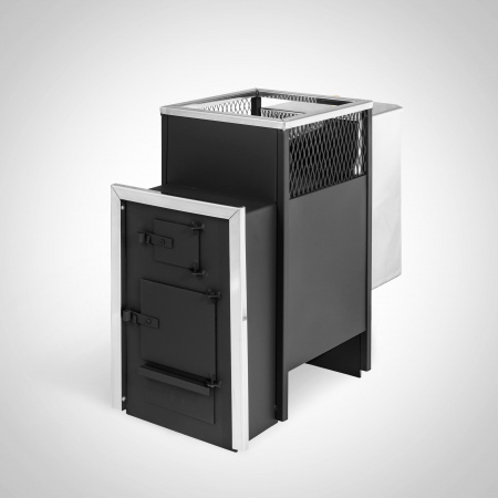 Печка для бани Радуга 14, 6 мм, под навесной бак 30 л из нержавейки, сзади