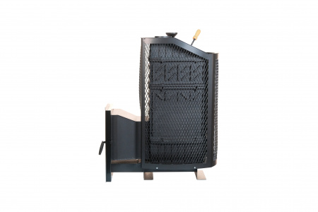 Печь банная чугунная АМУР-26 PRO со стеклом, с закрытой каменкой (Сибирь)