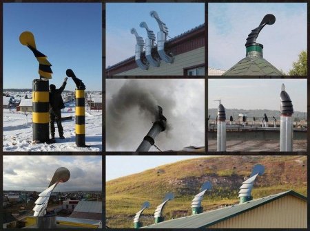 Флюгер-дефлектор d 200 для тяги(дымоход диаметром 180-220 мм)