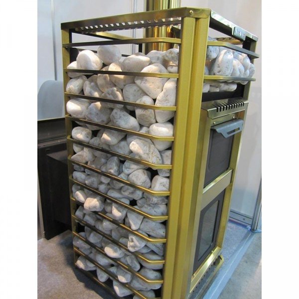 Печь для бани «Ермак 24 Сетка-Люкс (GOLD)», Нерж-5мм 304 INOX