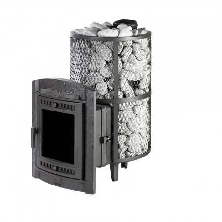 Печь чугунная банная "Атмосфера XL" сетка нержавейка ПроМеталл