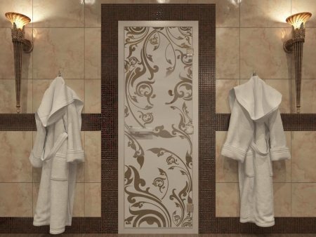 Дверь в Хамамм «Венеция» бронза матовая 1900х700