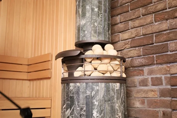 Печь чугунная "Атмосфера L" Змеевик ламель+сетка с газовой горелкой ПроМеталл