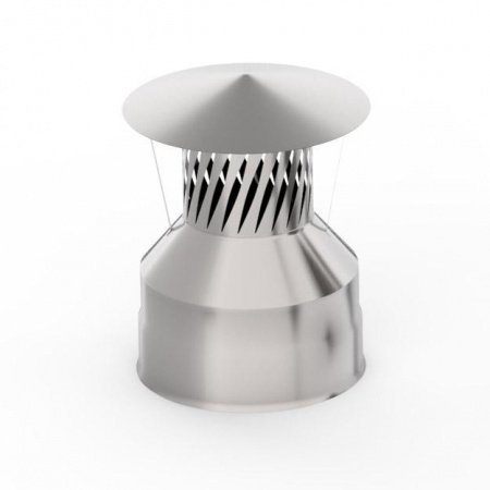 Оголовок с искрогасителем ф 120/200 мм, нержавейка/оцинковка, 0,5 мм